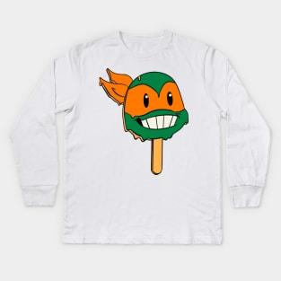 ROTTMNT Mikey Popsicle Kids Long Sleeve T-Shirt